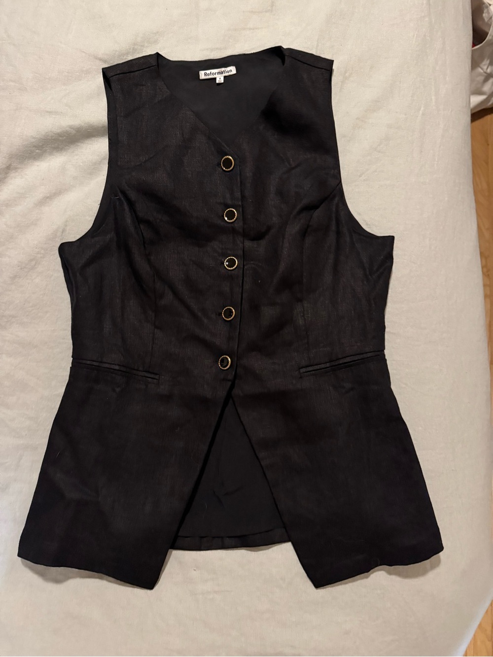 Reformation aspen linen vest